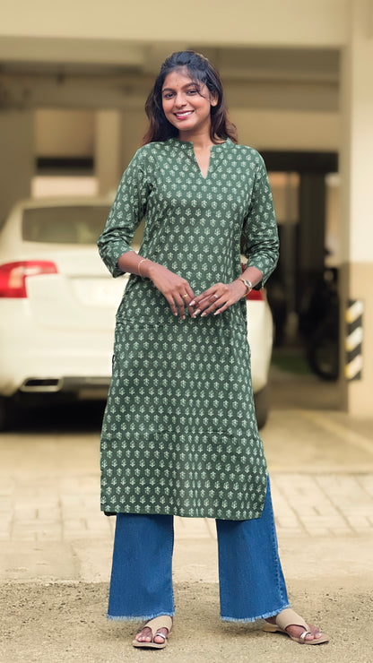 Neha collection - green kurta