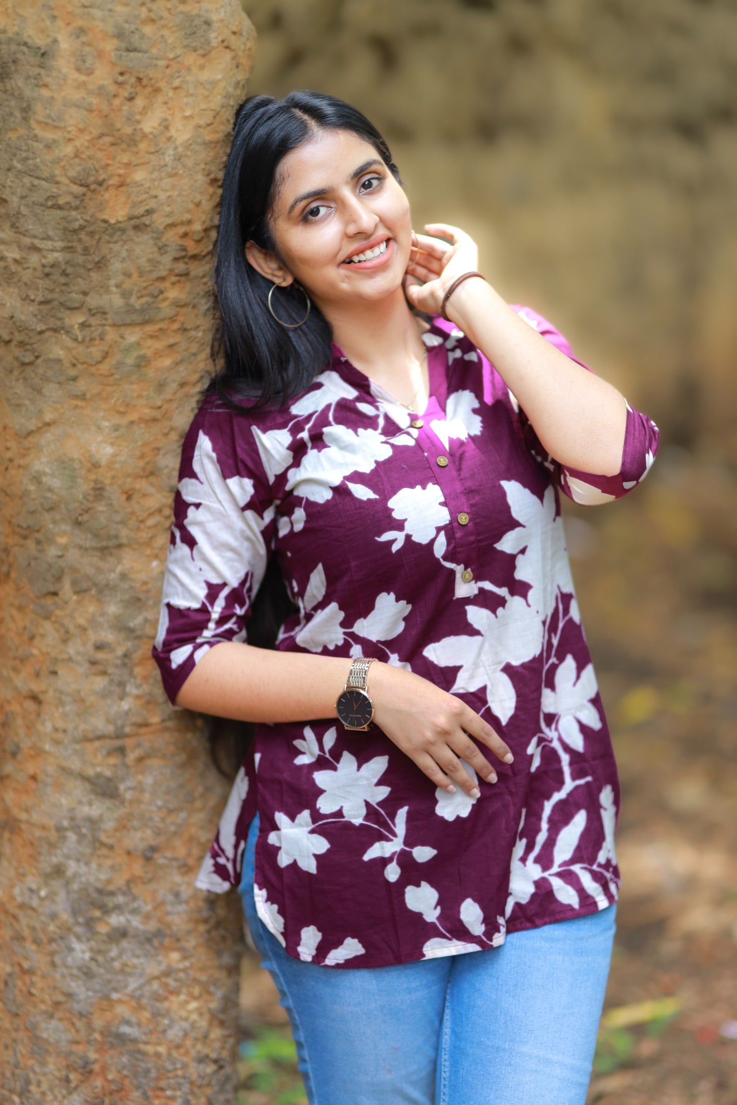 Ananya - Purple short kurti