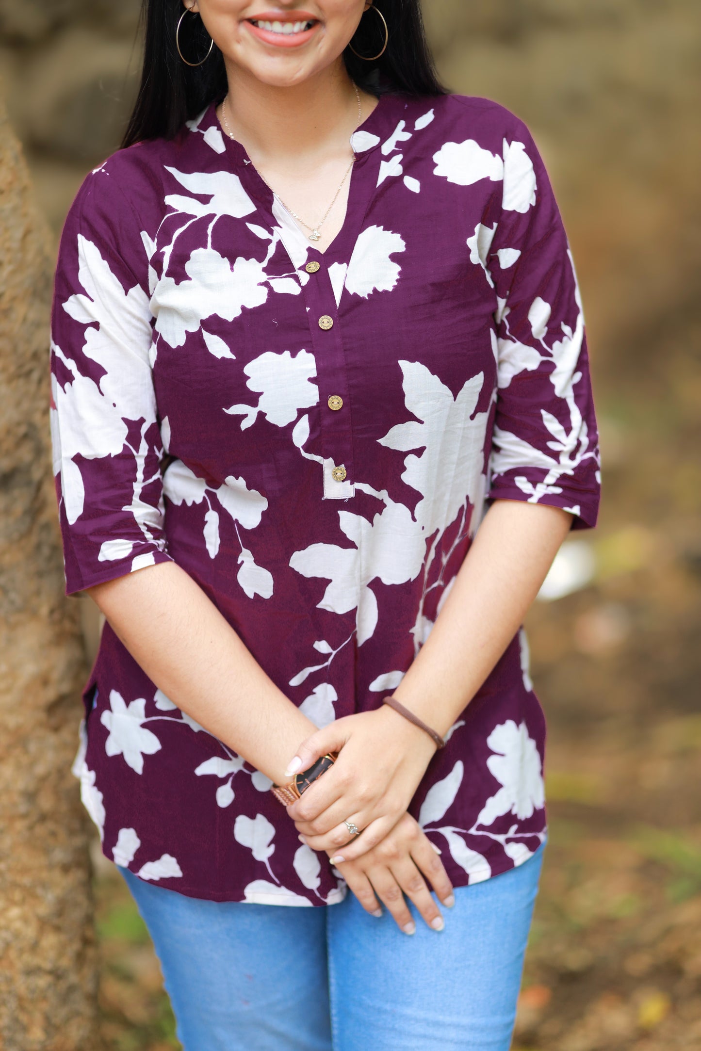 Ananya - Purple short kurti
