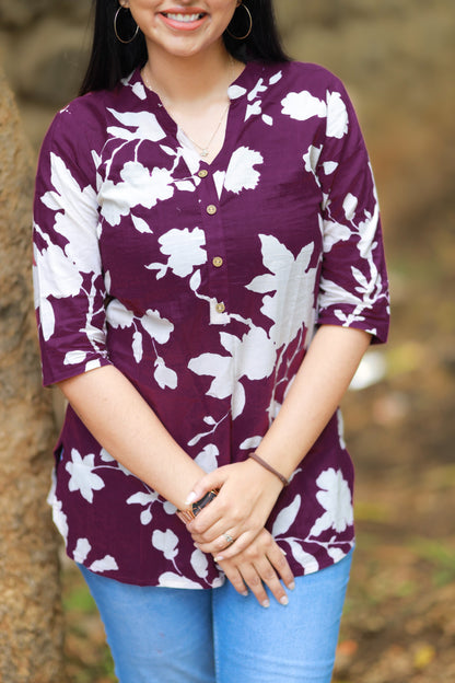 Ananya - Purple short kurti