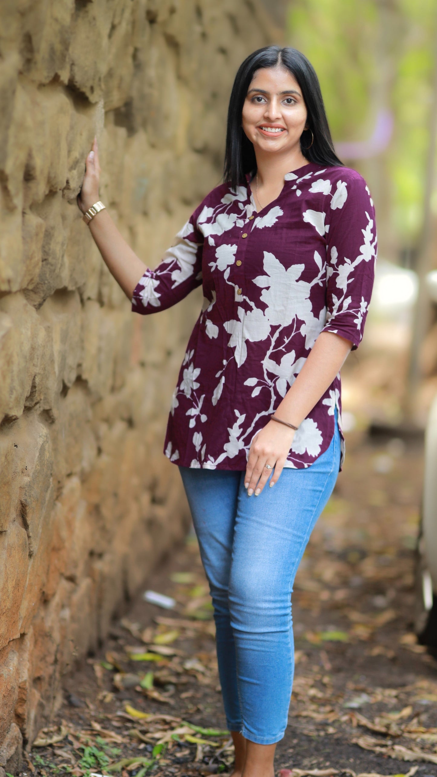 Ananya - Purple short kurti