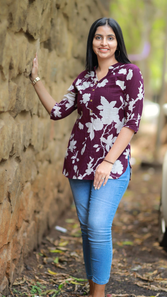 Ananya - Purple short kurti