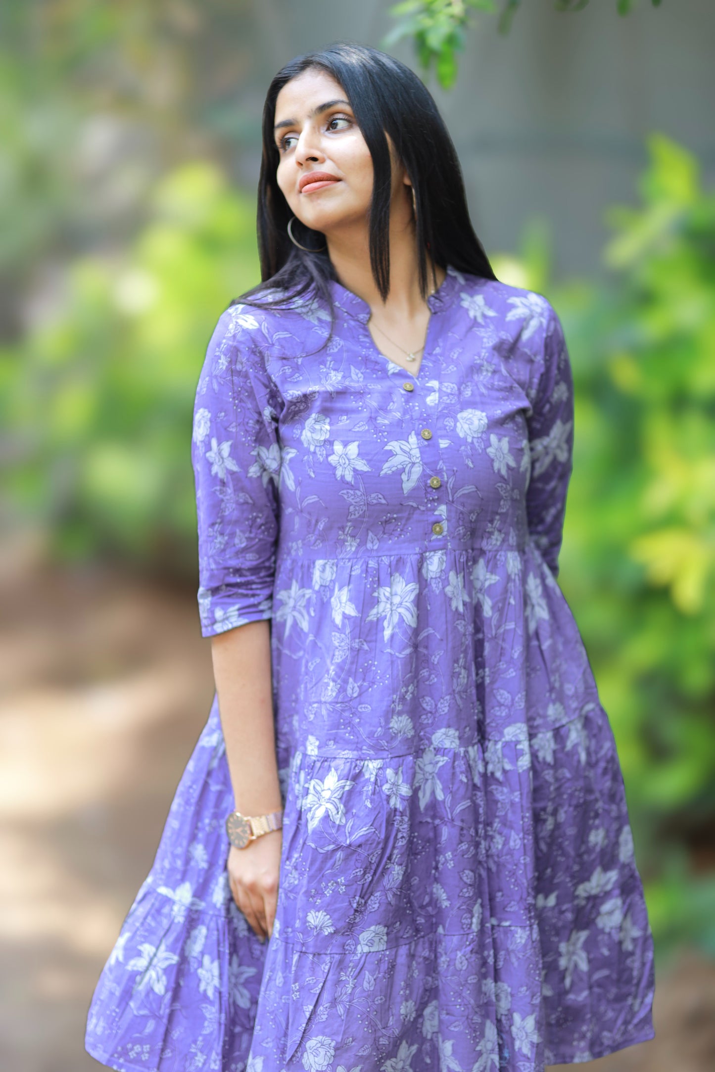 Laila - lavender midi dress