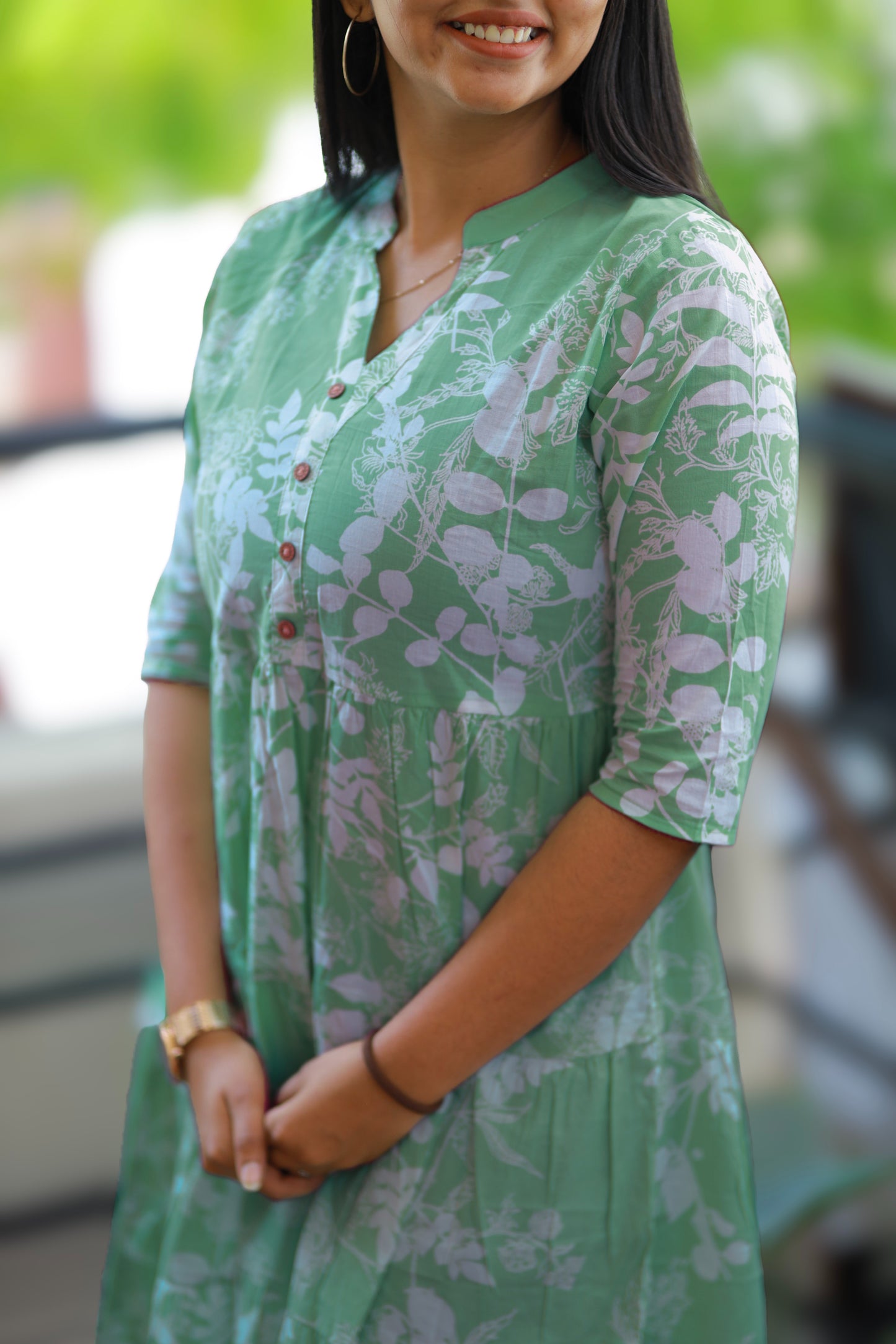 Maya - pastel green midi dress