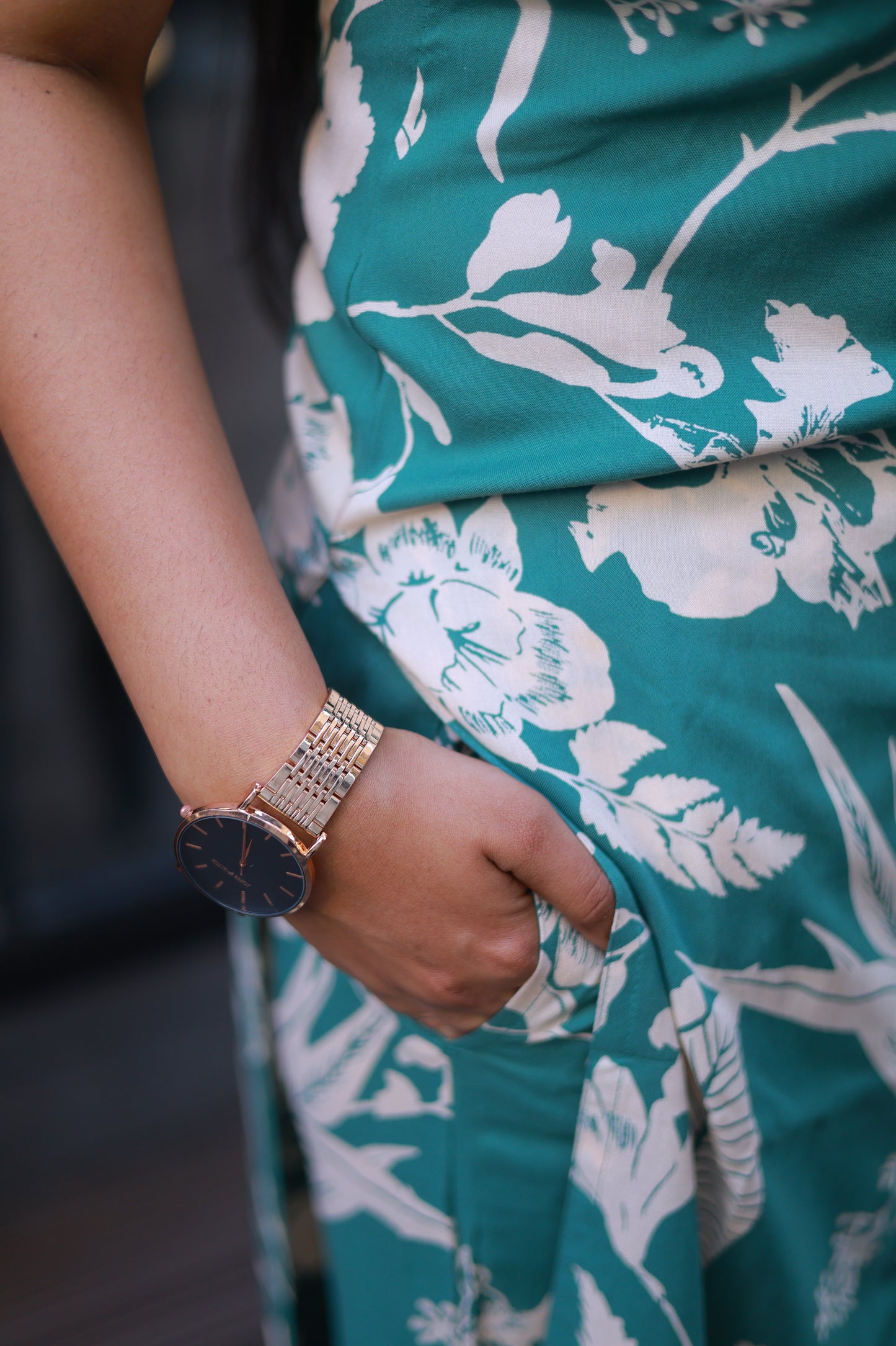 Uma - Floral Green Sleeveless Co-ord Set