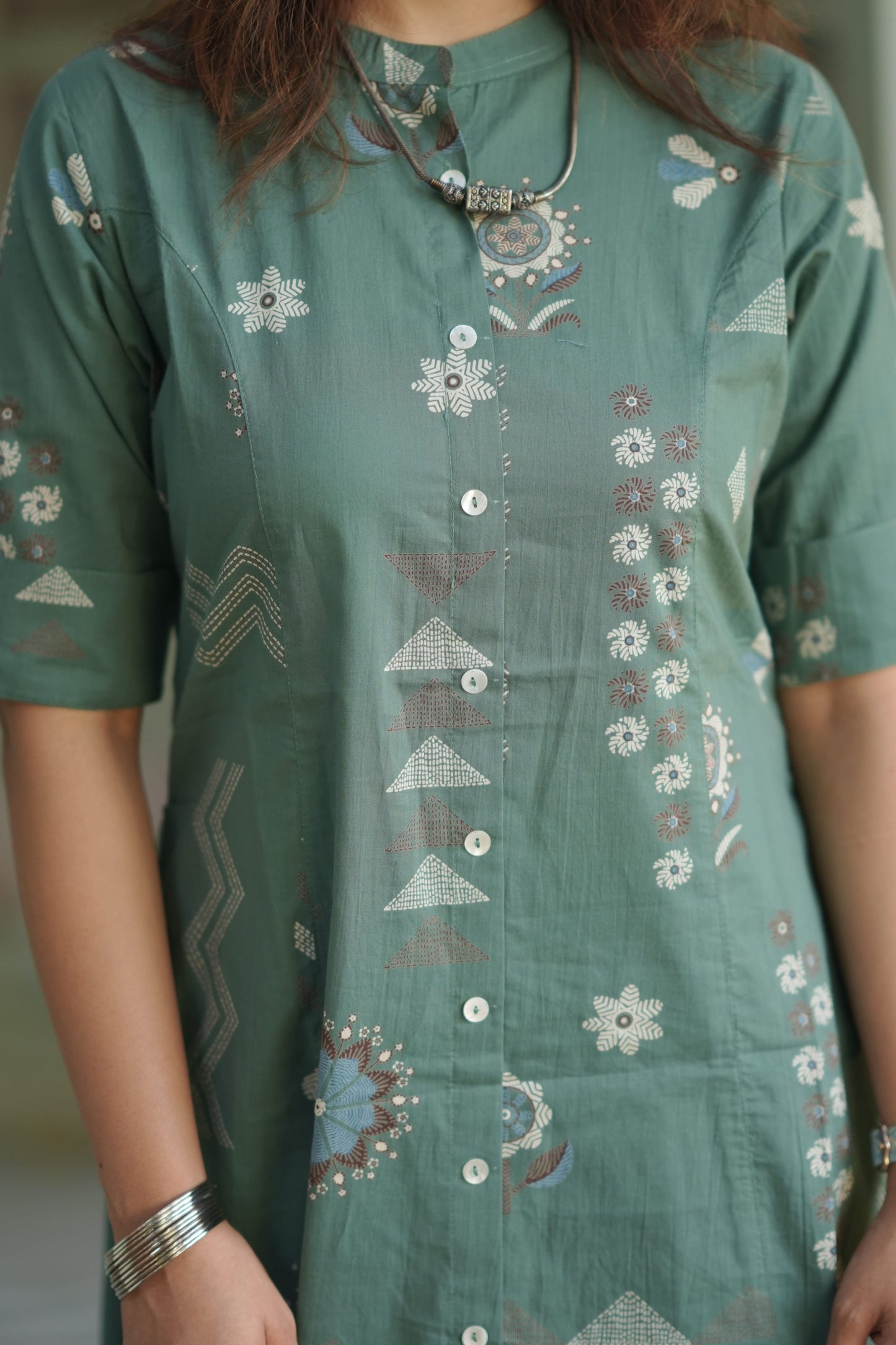 Aarthi - Green printed co-ords