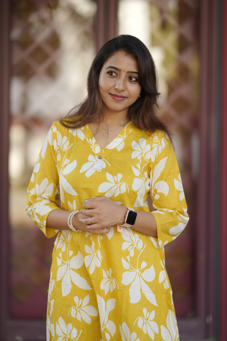 Simran - Yellow floral co-ords