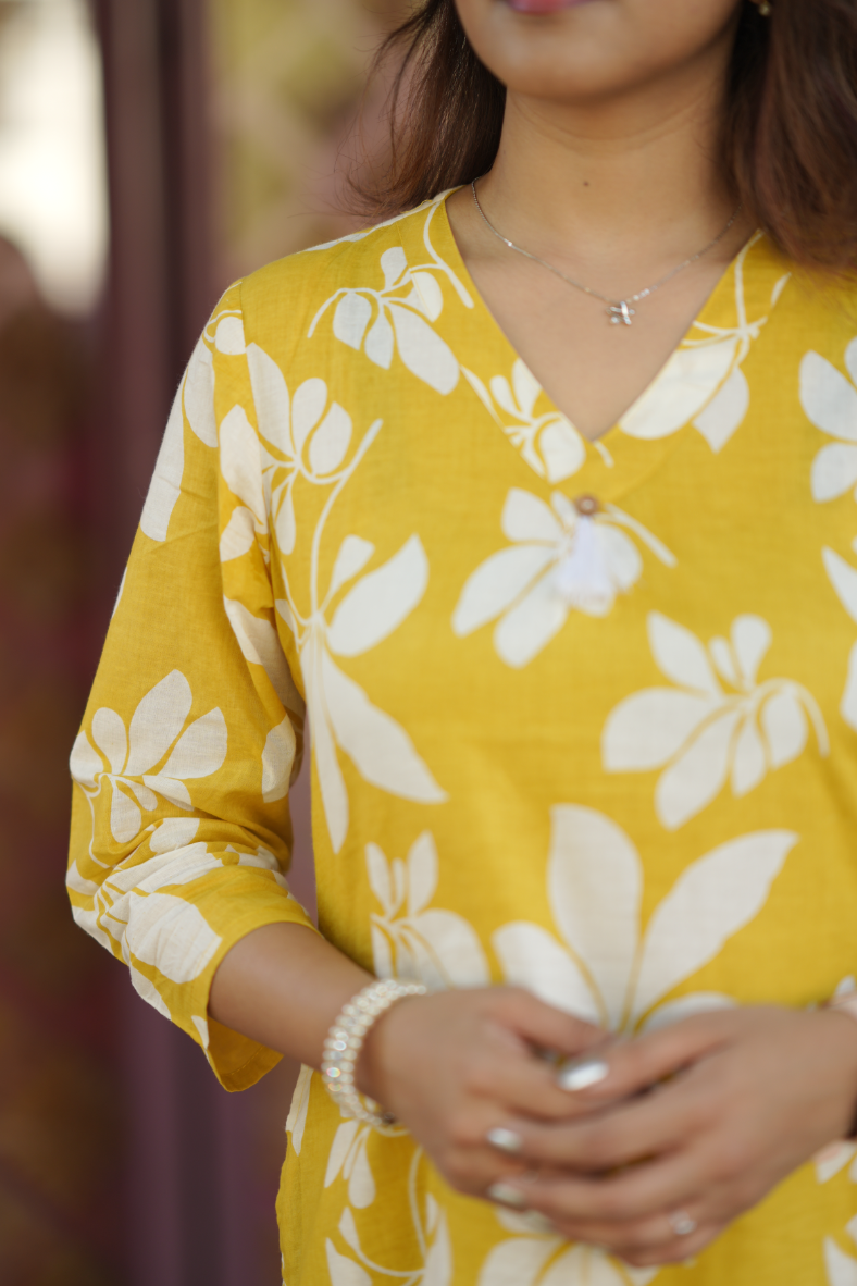 Simran - Yellow floral co-ords
