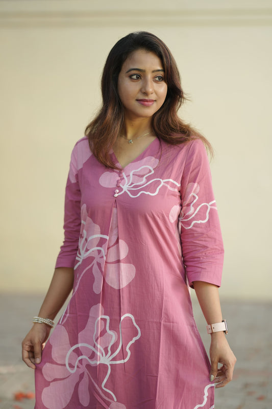 Kayal - Baby pink abstract co-ords