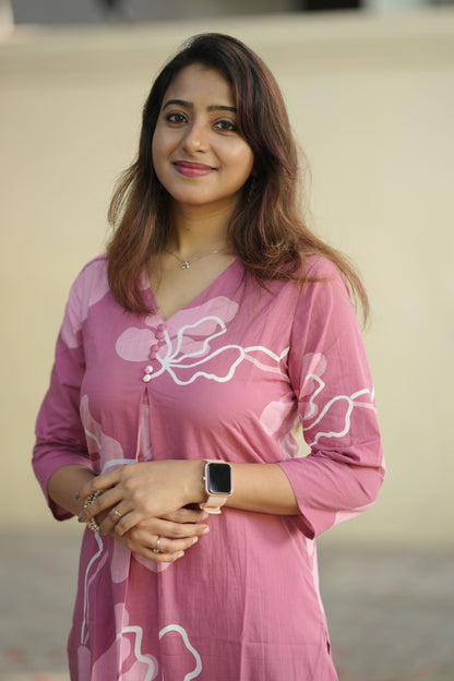 Kayal - Baby pink abstract co-ords