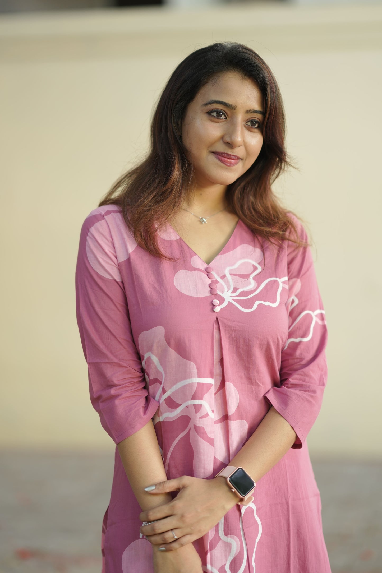 Kayal - Baby pink abstract co-ords