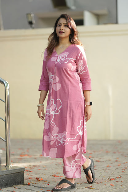 Kayal - Baby pink abstract co-ords