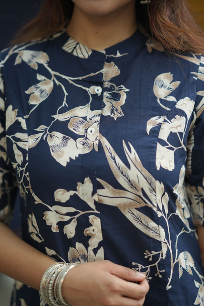 Anishka - floral navy co-ords