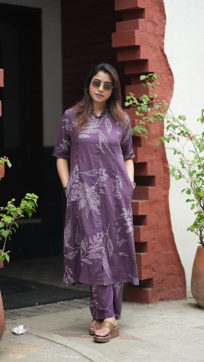Aditi - purple kurta set