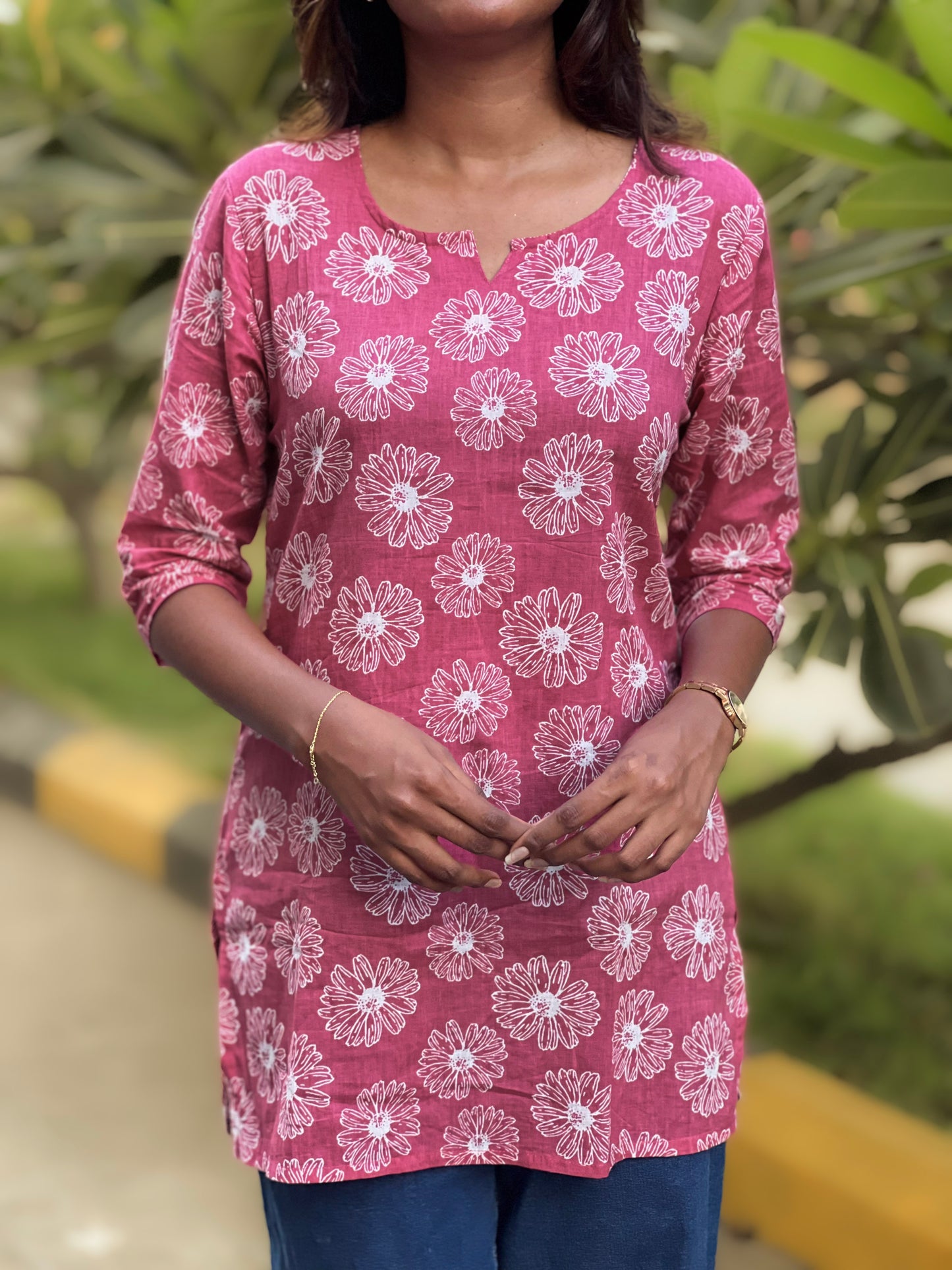 Tina - pink short kurti